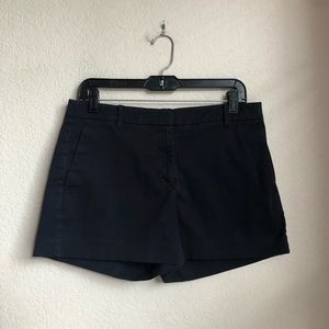 Ann Taylor Navy Blue Cotton Shorts With Pockets